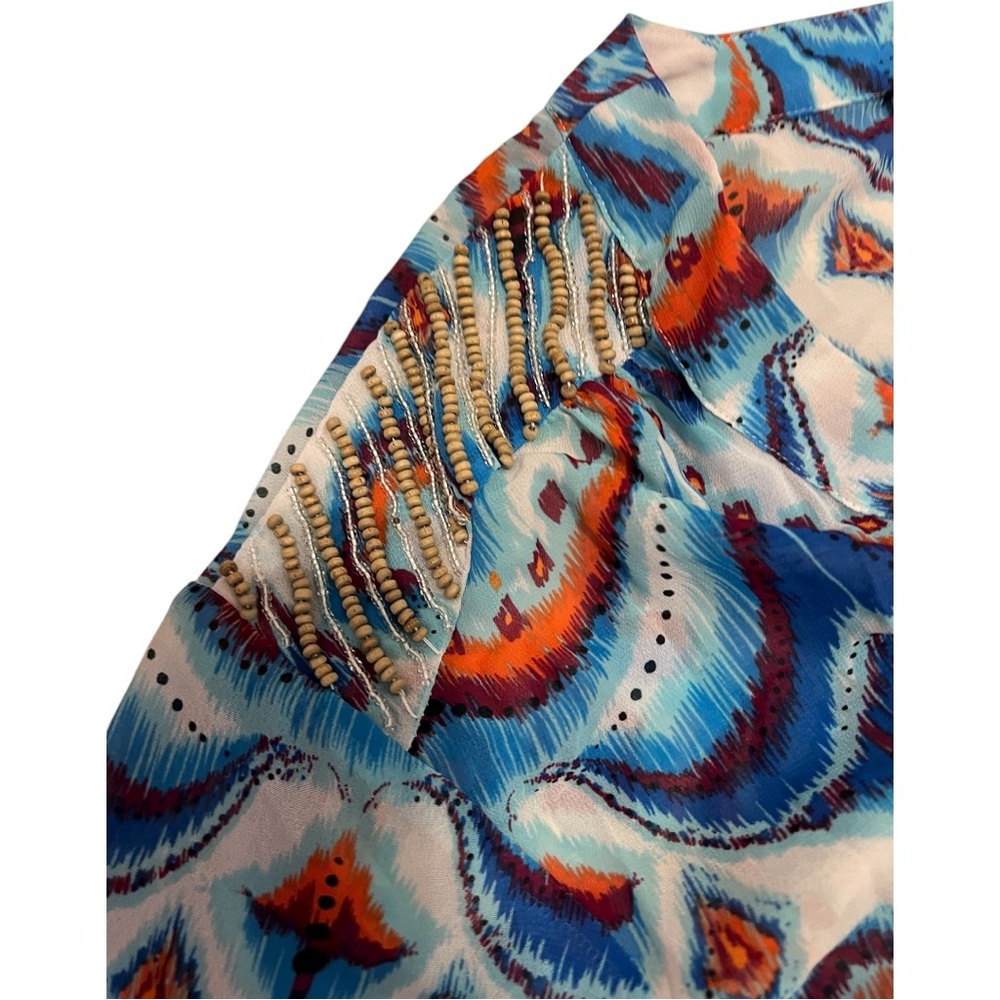 Bebe Beaded Ocean Wave Pattern Swim Cover-Up - Picture 7 of 7